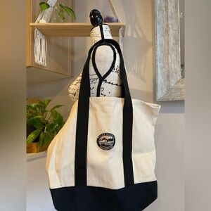 Roche Harbor Black and Cream Tote Bag